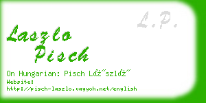 laszlo pisch business card